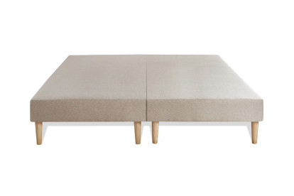 Pack lit complet 180x200 cm - Matelas + 2 Sommiers Beiges + 2 oreillers + Couette - Le Soyeux