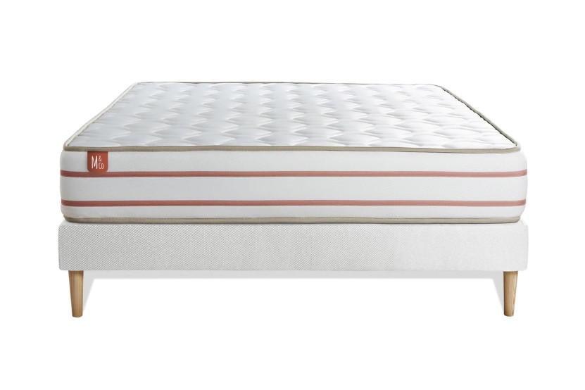 Ensemble Matelas Sommier 140x200 cm - Sommier Blanc (en kit) - Le Doux