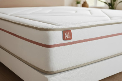 Ensemble Matelas Sommier 200x200 cm - Sommier Beige (en kit) - Le Paisible