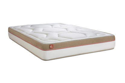 Ensemble Matelas Sommier 200x200 cm - 2 Sommiers Blanc - Le Cosy