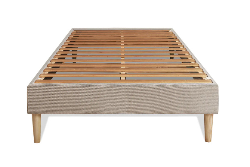 Ensemble Matelas Sommier 90x190 cm - Sommier Beige (en kit) - Le Doux