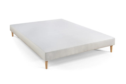 Ensemble Matelas Sommier 140x200 cm - Sommier Blanc (déjà monté) - Le Raffiné