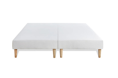Pack lit complet 200x200 cm - Matelas + 2 Sommiers Blancs + 2 oreillers + Couette - Le Délicat