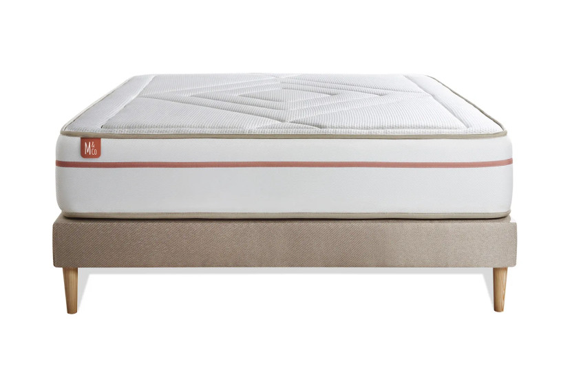 Ensemble Matelas Sommier 140x200 cm - Sommier Beige (en kit) - Le Paisible