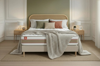 Matelas 140x190 cm Ressorts ensachés et Mémoire de forme - Le Délicat