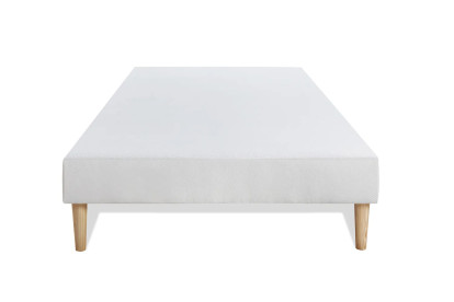 Ensemble Matelas Sommier 90x190 cm - Sommier Blanc (déjà monté) - Le Raffiné