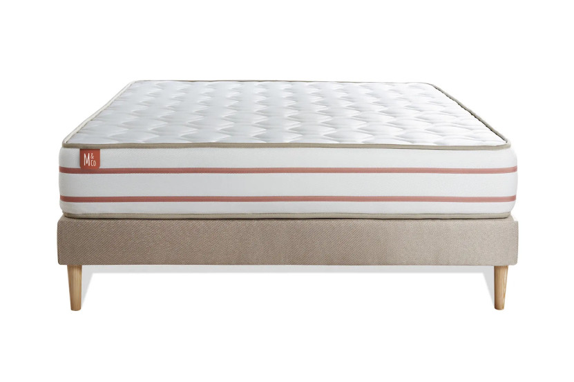 Ensemble Matelas Sommier 140x200 cm - Sommier Beige (en kit) - Le Doux