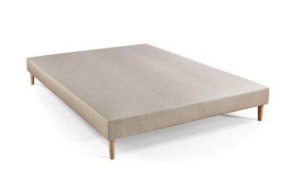 Ensemble Matelas Sommier 140x190 cm - Sommier Beige (déjà monté) - Le Tendre
