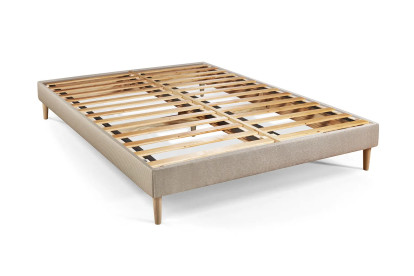 Ensemble Matelas Sommier 200x200 cm - Sommier Beige (en kit) - Le Raffiné