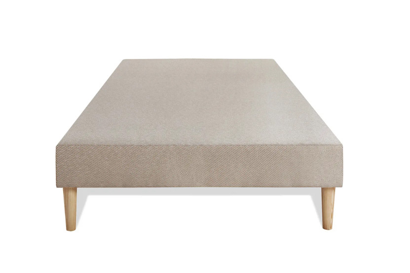 Ensemble Matelas Sommier 90x190 cm - Sommier Beige (déjà monté) - Le Tendre