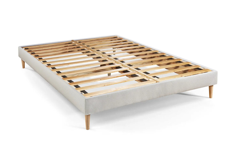 Ensemble Matelas Sommier 140x190 cm - Sommier Blanc (en kit) - Le Doux