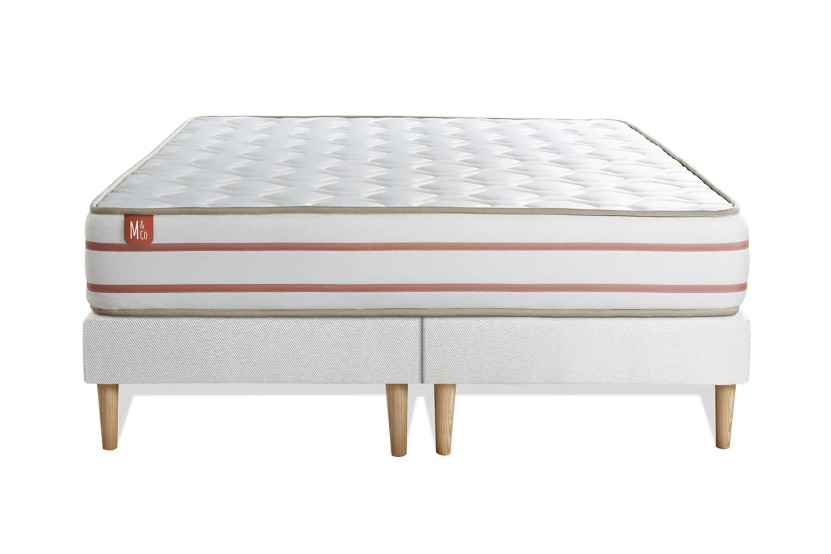 Ensemble Matelas Sommier 180x200 cm - 2 Sommiers Blanc - Le Doux